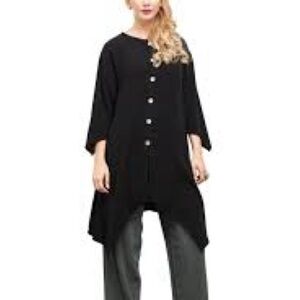 Oh My Gauze! Black Midi Dress